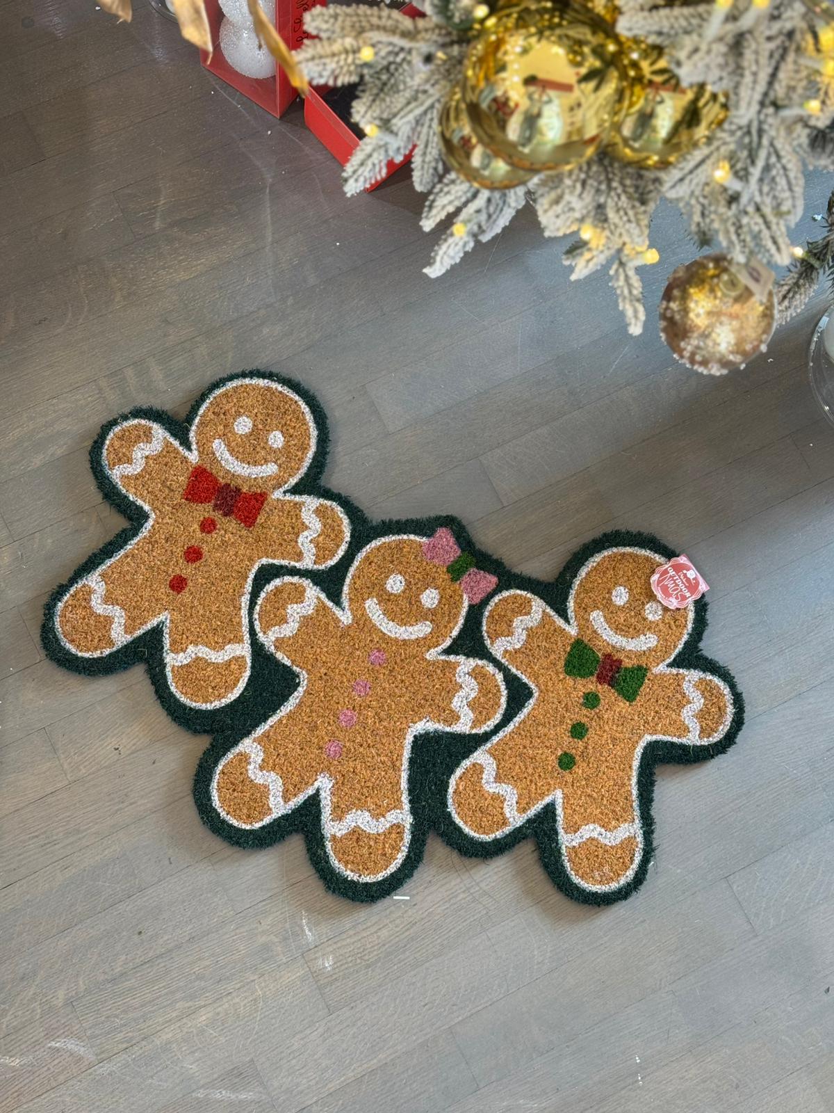 Zerbino natalizio in fibra di cocco sagomato XMAS - 2 varianti - 45x70 cm - L'Atelier17
